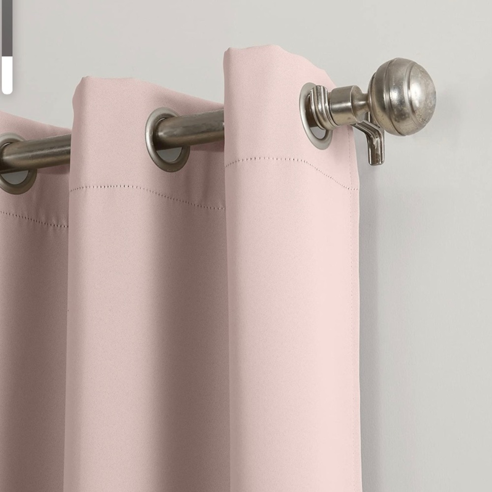 New with Tag Push Pink Color light blocking designer Curtain Panel set of two - Picture 2 of 5